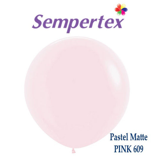 24" Sempertex Pastel Matte Pink  (10 count)