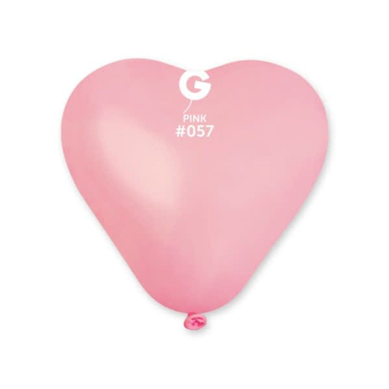 6"Gemar Heart Pink #057 (100 count)
